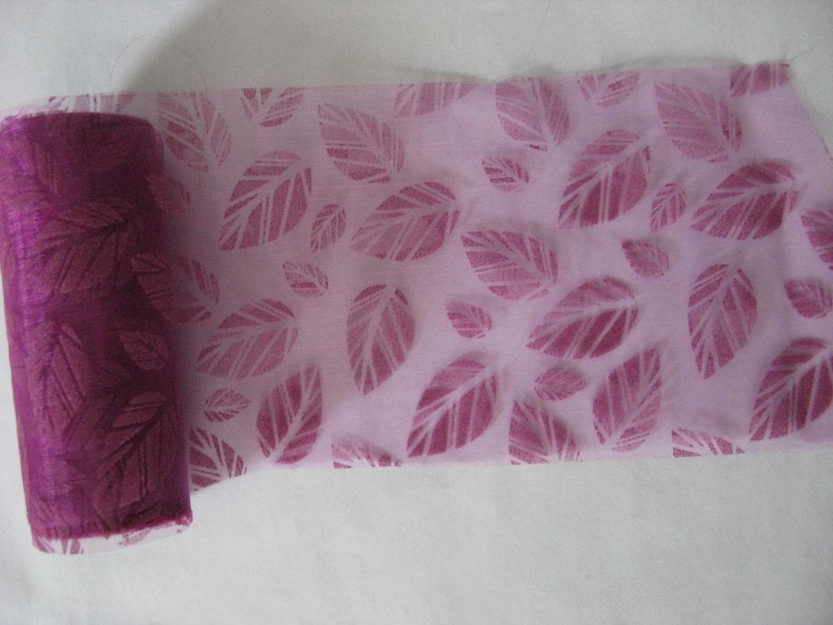 tiul organza szer 12 cm długość 2,5 m fiolet