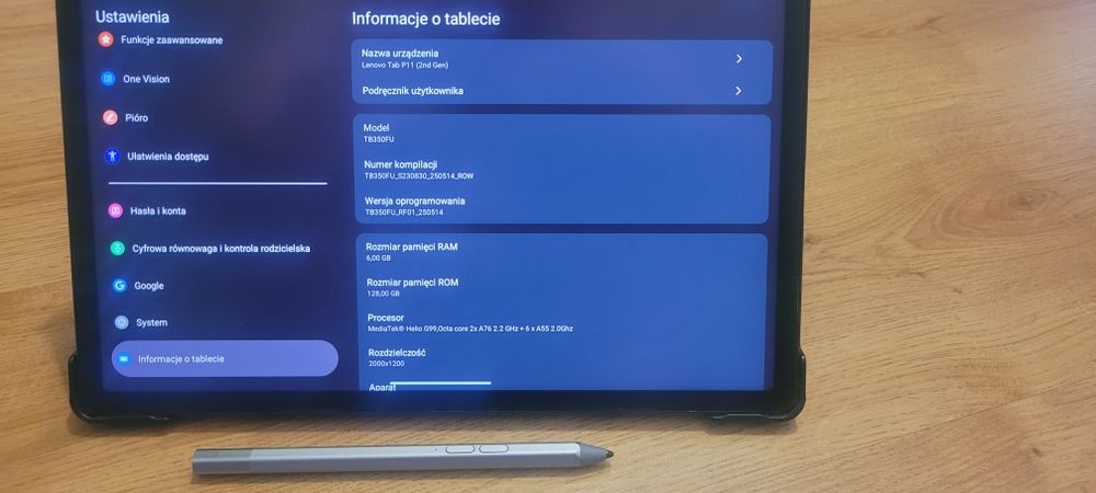 Tablet lenovo Tab P11 gen.2 bez rysika