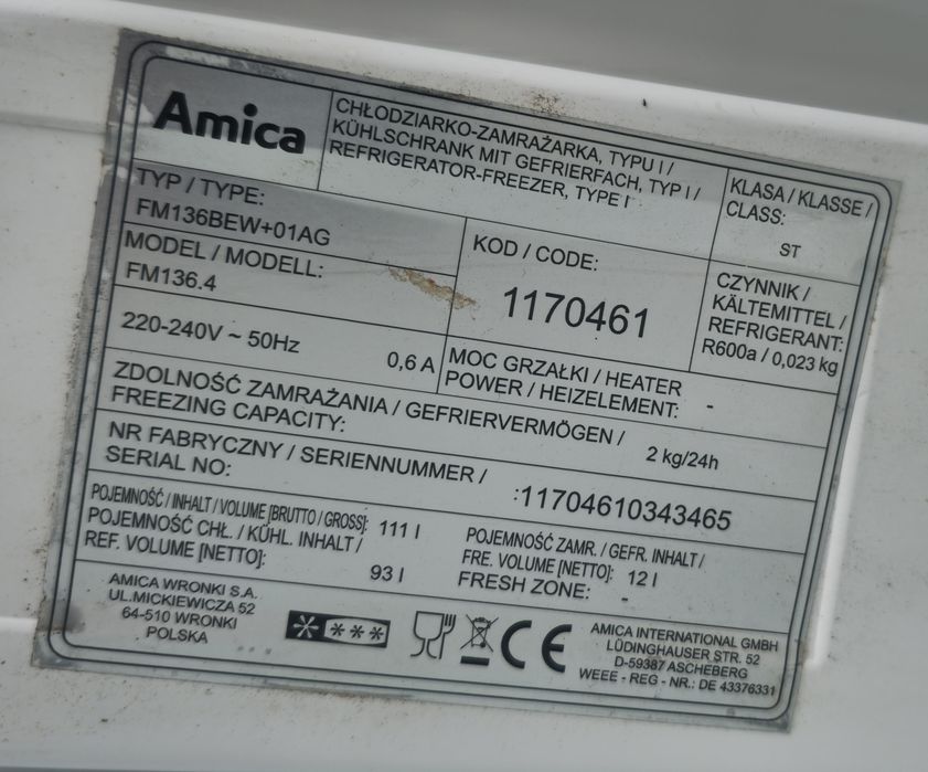 Mała Lodówka Amica