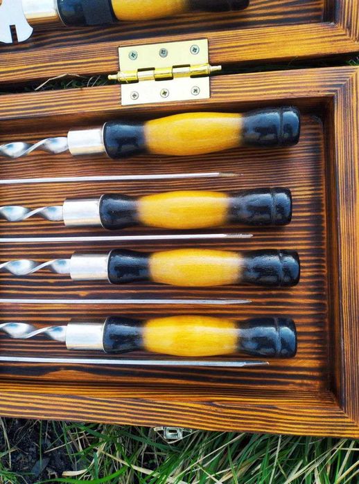 Набір шампурів, шампура,набор шампуров. Подарунок чоловіку (ВИРОБНИК)