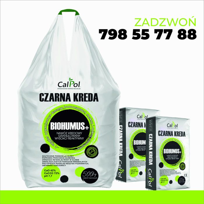 Nawozy wapniowe granulowane wapno/magnez/czarna kreda CALPOL PRODUCENT