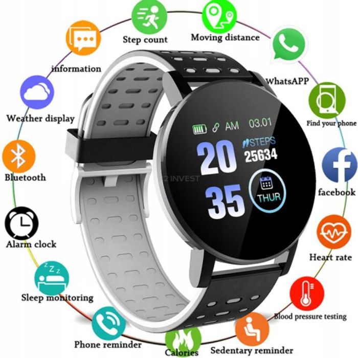 *OKAZJA* SMARTWATCH zegarek sportowy bluetooth wiadomości aplikacja