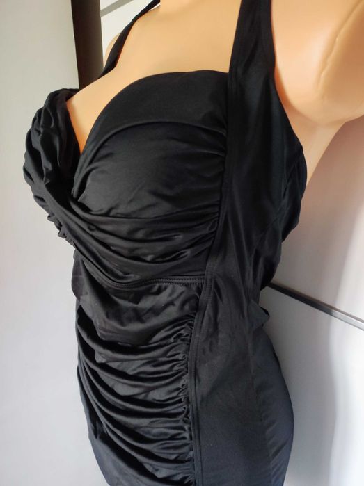 Resort r 50 wysmuklający strój kąpielowy plus size marszczenia