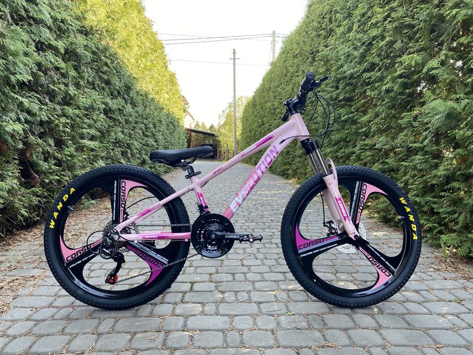 Алюмінієвий велосипед Corso Evolution 24 Pink на литих дисках