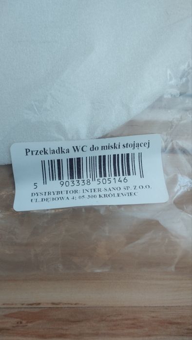 Przekładka WC do miski stojącej
