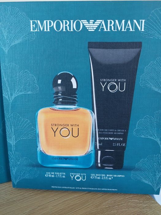 Armani set stronger with you EDT + żel pod prysznic