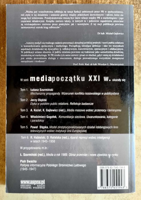 Public relations w komunikowaniu społecznym i marketingu Jerzy Olędzki