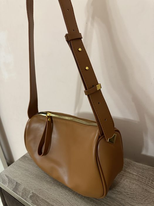 Сумка новая коричнего цвета экокожа 25/17 см