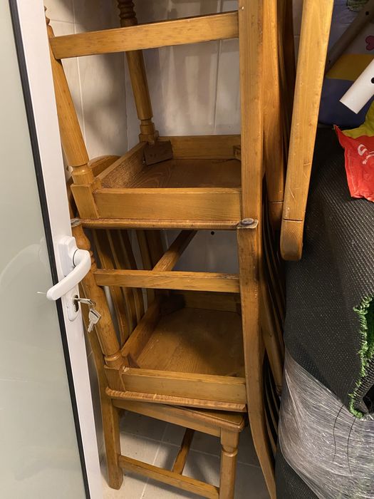 6 cadeiras de madeira usadas