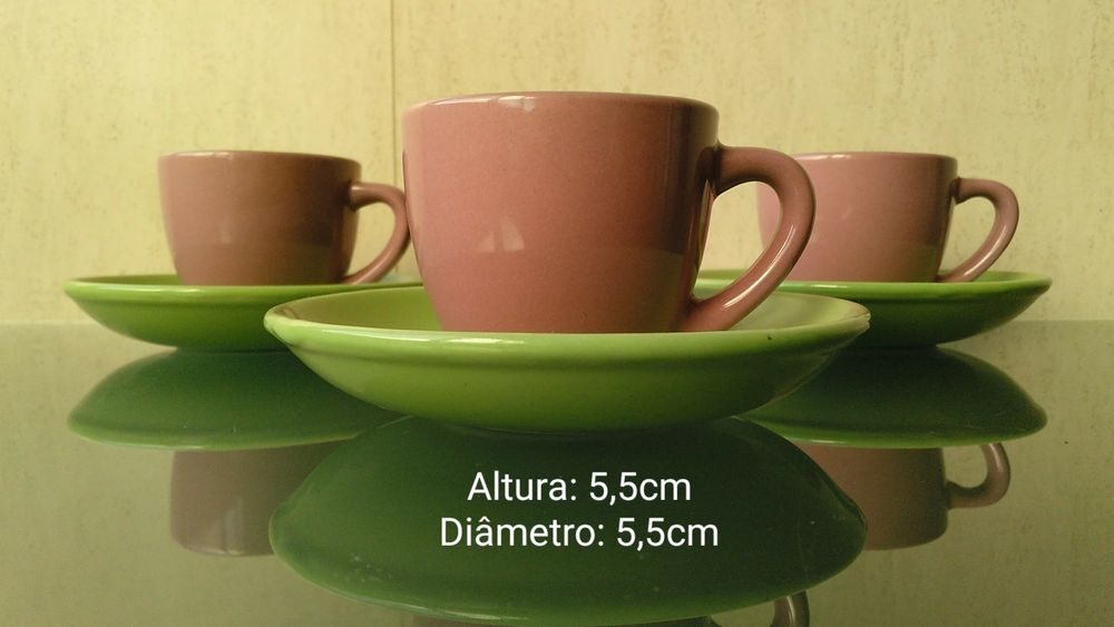 Conjunto 3 chávenas + pires de café