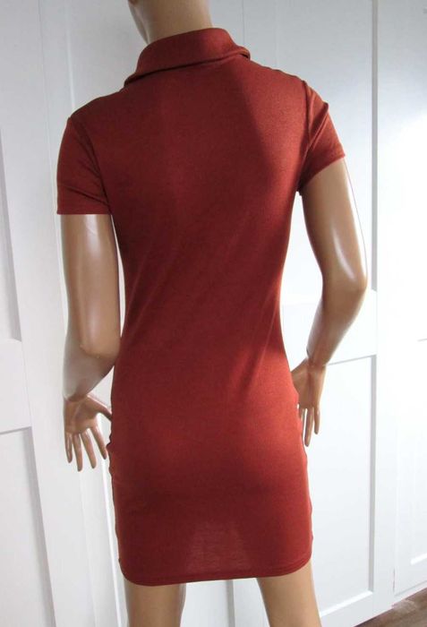 Shein sukienka prążkowana marszczona vintage S 36 NOWA