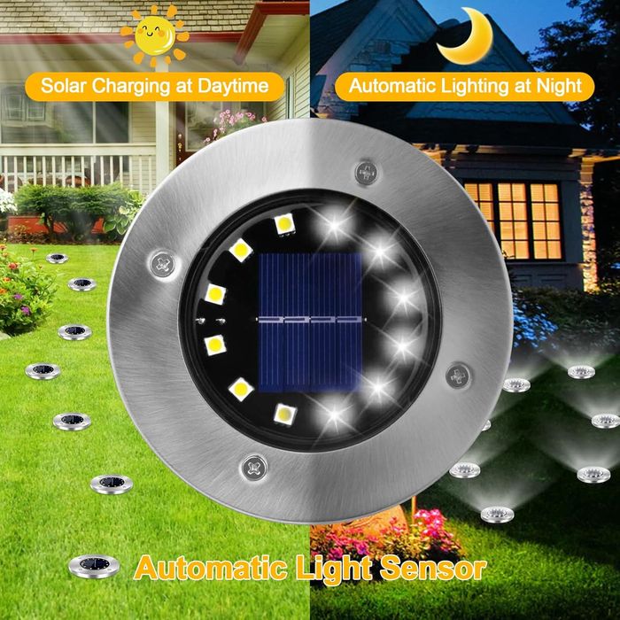 JIMACRO Solarne lampy ogrodowe LED 4 szt. IP65