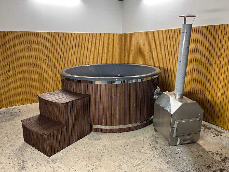 DUŻA balia ogrodowa klasy premium jacuzzi fińska bania wanna SLOW SPA