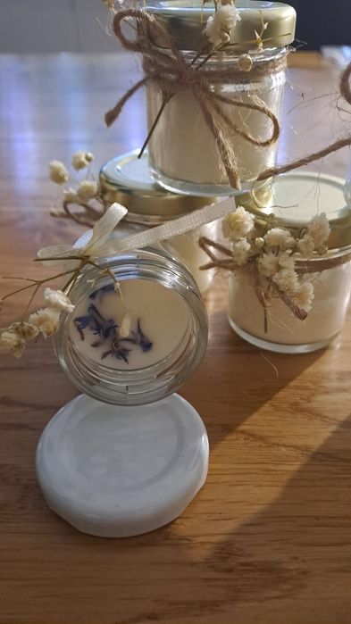 Świece sojowe w słoiczku podziękowanie