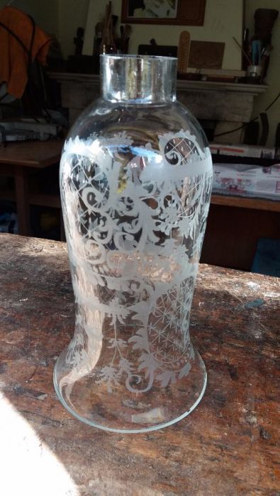 Abat-jours em vidro antigos