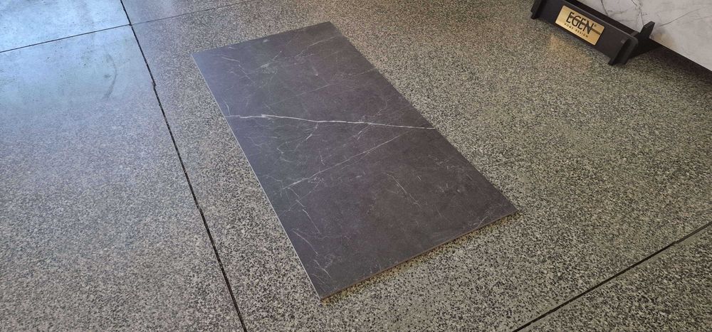 Gres w białe żyłki szary do garażu/piwnicy Katania Dark Grey 60x120