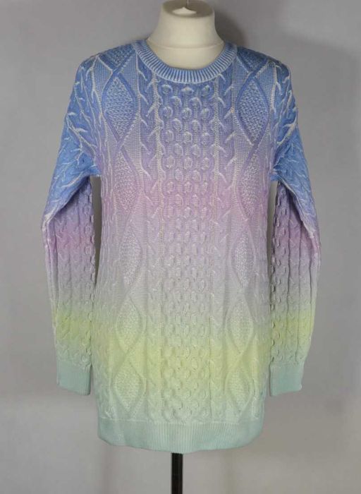 SUPERDRY Ombre Rainbow Sweter Damski XS Oversize Oryginalny Super Stan