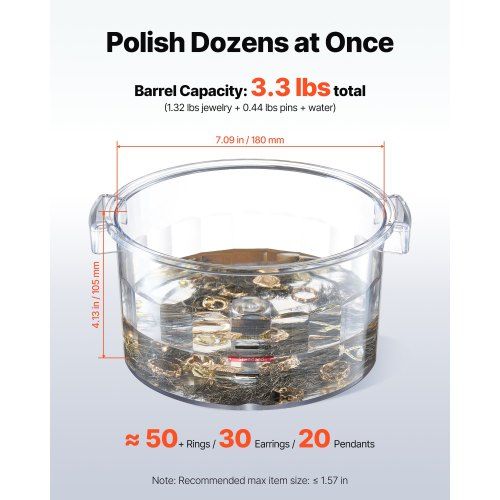 Polerka magnetyczna jubilerska VEVOR KT 185 2000 obr/min