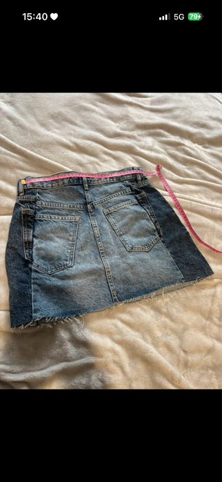 Nowa jeansowa dwukolorowa spódniczka rozmiar 38