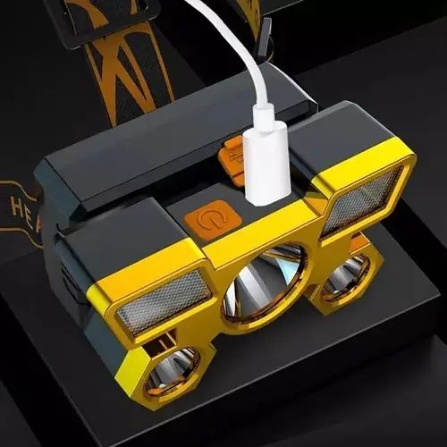 Фонарь налобный светодиодный с аккумулятором 9 диодов