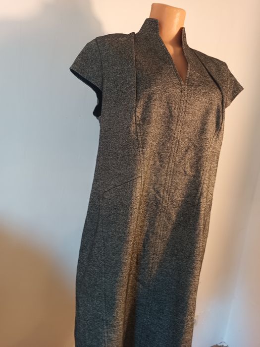 Luksusowa Sukienka RIANI | 55% Jedwab & 44% Wełna | Rozmiar 44 (XL/XXL)