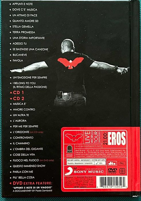 Eros Ramazzotti - Eros Live World Tour - 2009 / 2010 - DVD + CD x 2