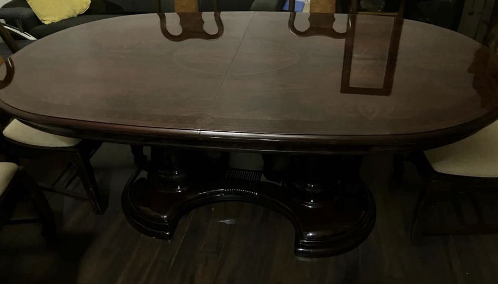 Stół owalny drewniany