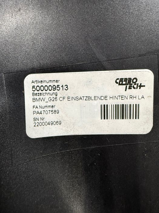 Guarniçao Para-choques BMW MPerformance Parts Carbono ORIGINAIS