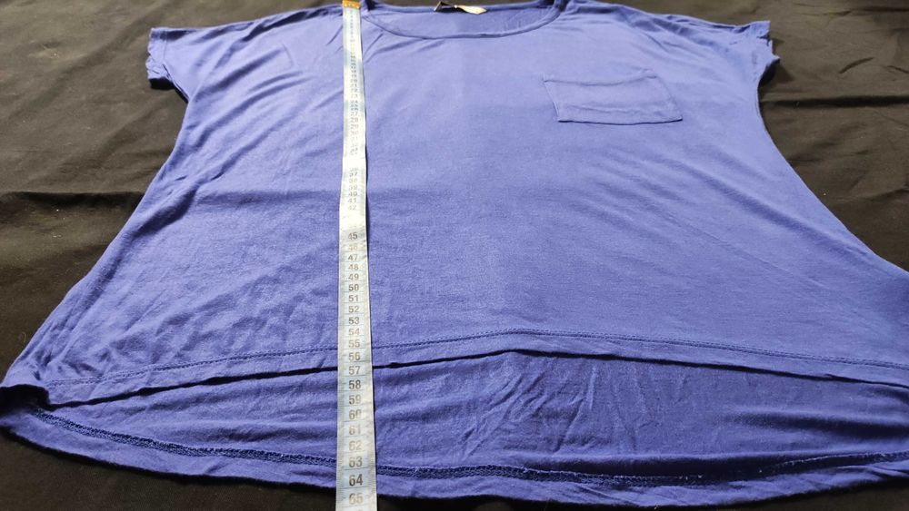 Niebieski t-shirt / bluzka TU | wiskoza | chabrowa