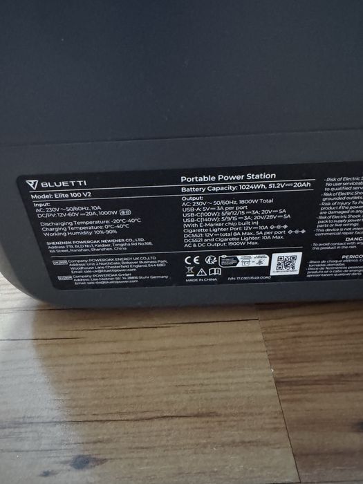 Bluetti elite 100 v2 1800w европейская НОВЫЕ на офф гарантии