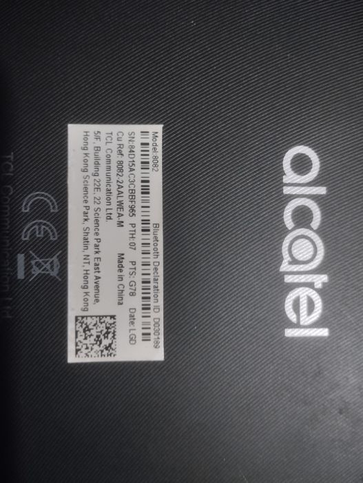 Tablet android Alcatel 8082