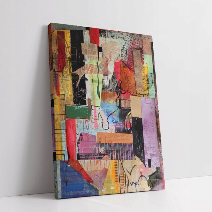 Obraz na płótnie "Abstrakcyjne Linie i Kolory" 60x80 cm