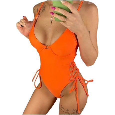 Jednoczęściowy Strój Kąpielowy Damski Wyszczuplający Monokini - M