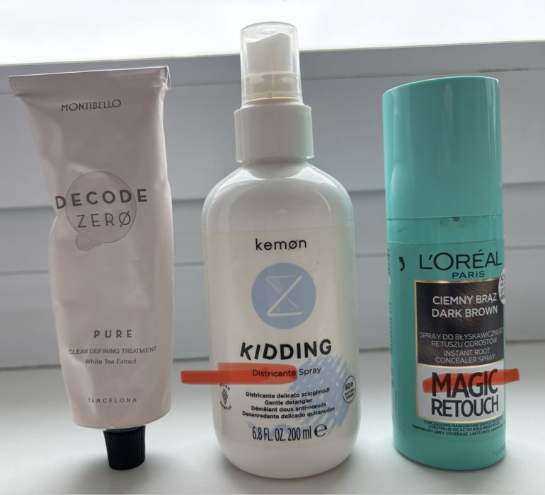 Trzy kosmetyki do włosów