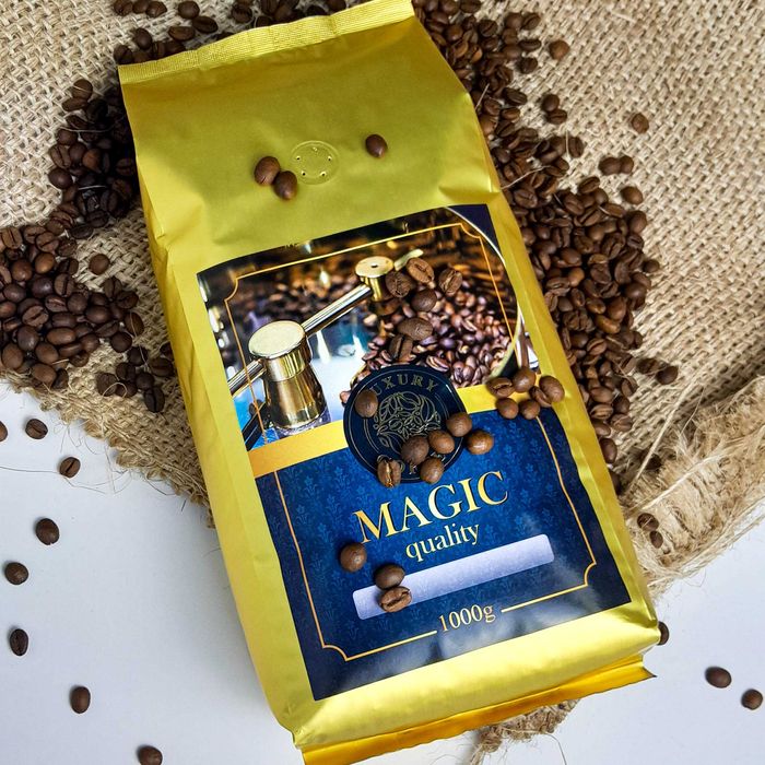 БЕЗ ДОБАВОК 100% арабика кофе в зернах свежеобжаренный 1 кг. Кава