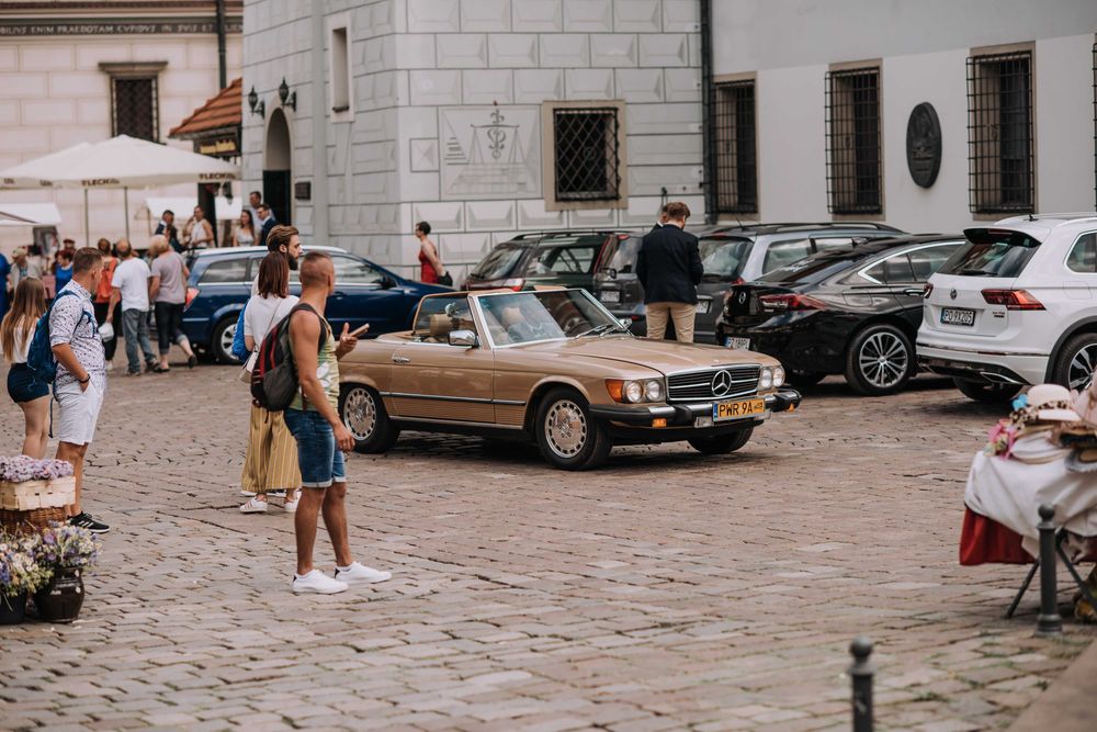 Auto do ślubu Mercedes SL  3800 R 107  cabrio