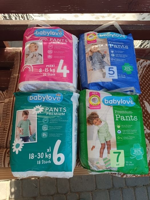 Pampers підгузники,babylove. Трусики (Pants)4,5,6