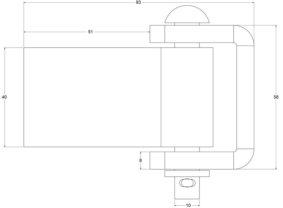Kompletny zawias burty dolny