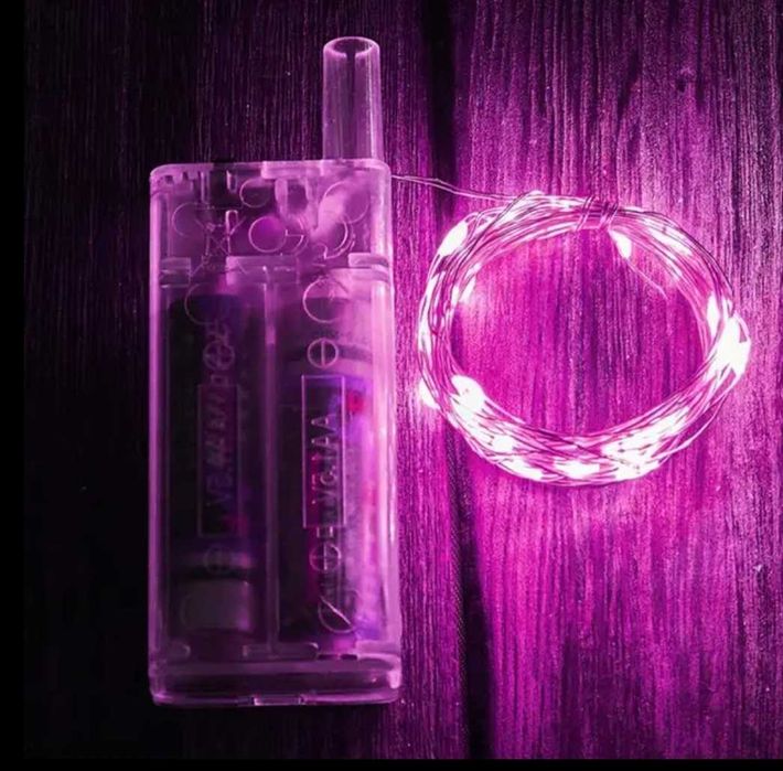 Гірлянда на батарейках 3 метри світлодіодна Роса LED Гирлянда + Опт