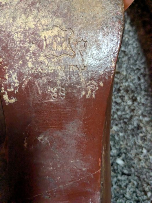 Sapatos de senhora castanhos de pele. Número 39