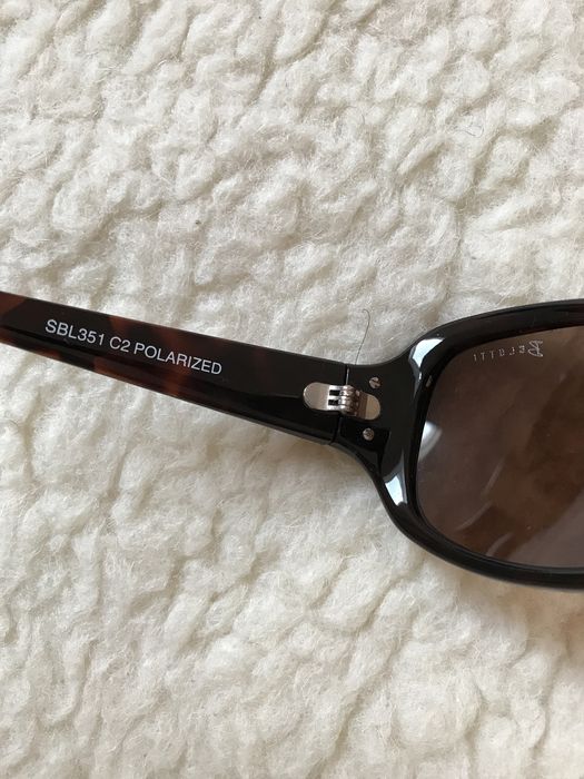 Brązowe damskie okulary przeciwsłoneczne Belutti polarized vintage