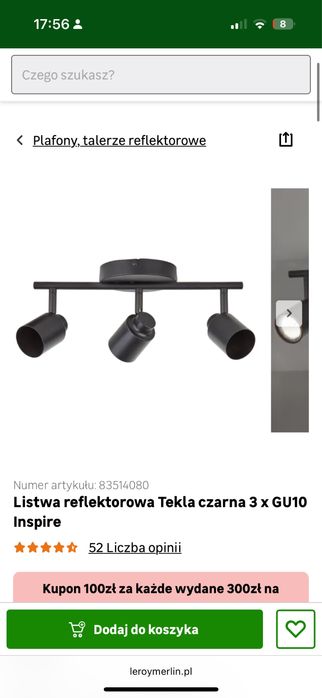 Lampy sufitowe 2 sztuki model Tekla