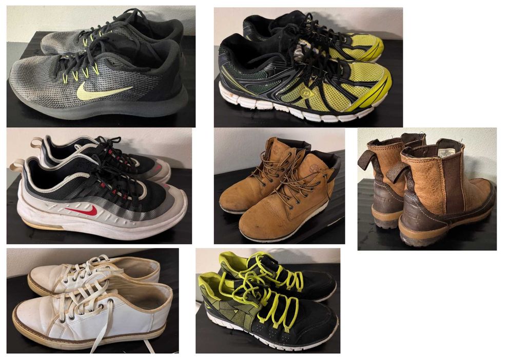 Lote de roupa e calçado