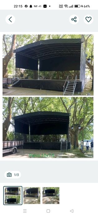 Palco Tradicional 10x7,5 com escada.
