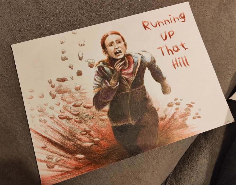 Stranger Things Rysunek FanArt Max Mayfield Vecna Running Up That Hill