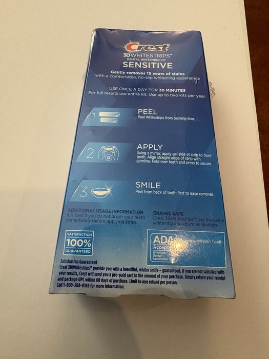 Crest 3D Whitestrips Sensitive – 18 zabiegów / 36 pasków
