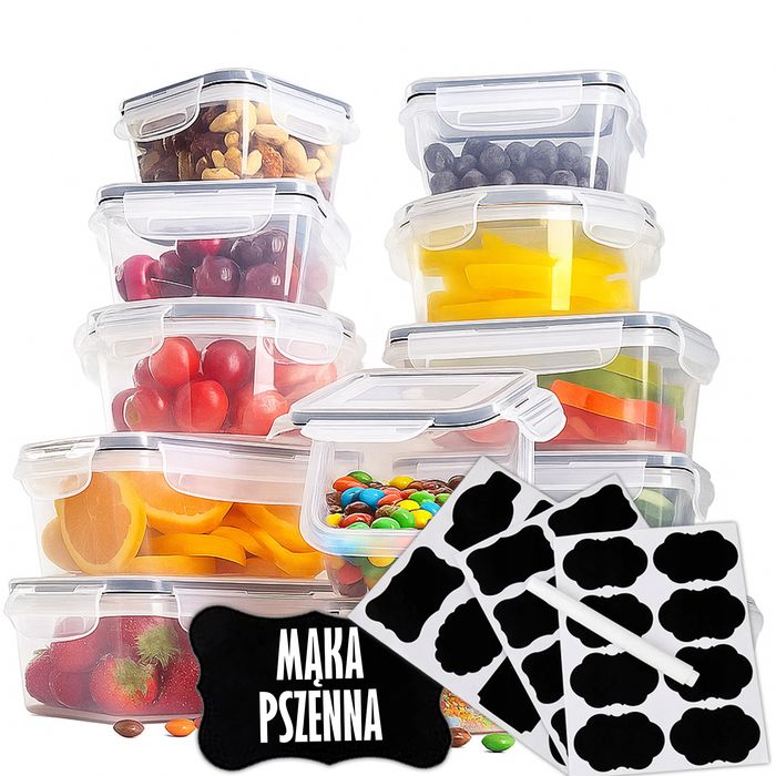 12x Pojemnik Na Żywność Lunchbox Śniadaniówka Zestaw Mikrofali Lodówki