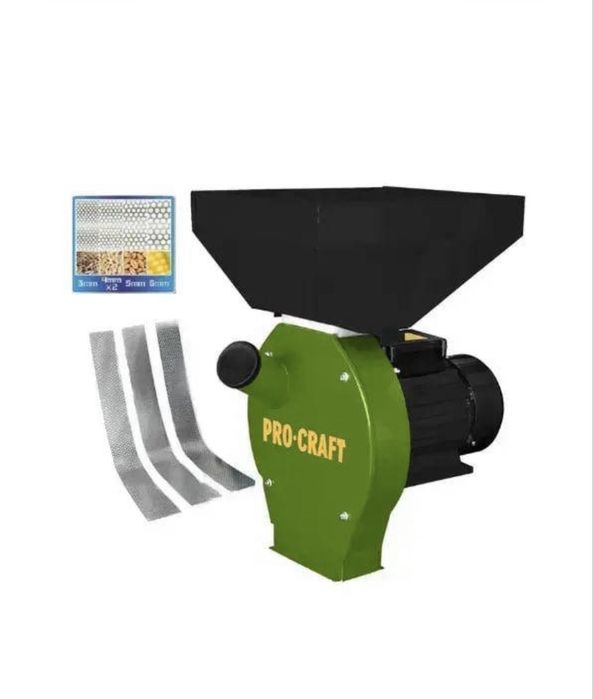 Кормоподрібнювач Procraft PCM3000 2500 Вт, зернодробарка, крупорушка для зерна, 240 кг/год