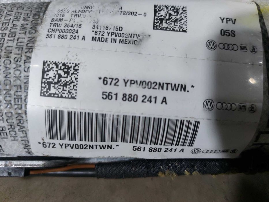 Volkswagen Passat B8 16-19 Подушка безопасности сидение правая