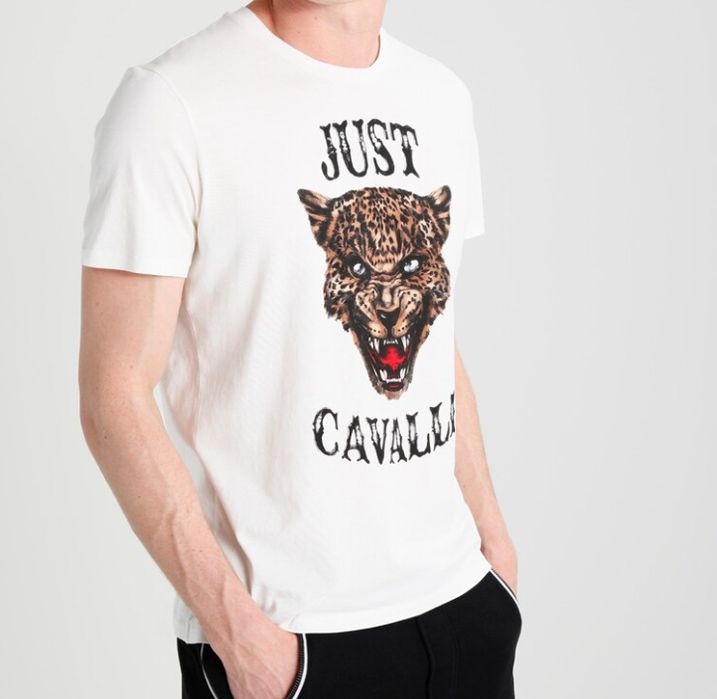 T-Shirt Męski  Just Cavalli Nadruk XL